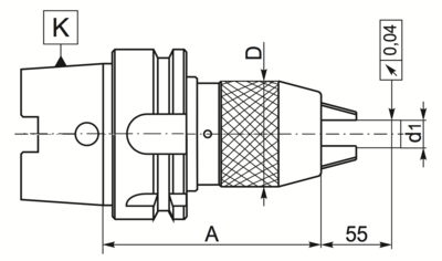 Bison 5391 - Schnellspann-Bohrfutter mit HSK-Aufnahme
